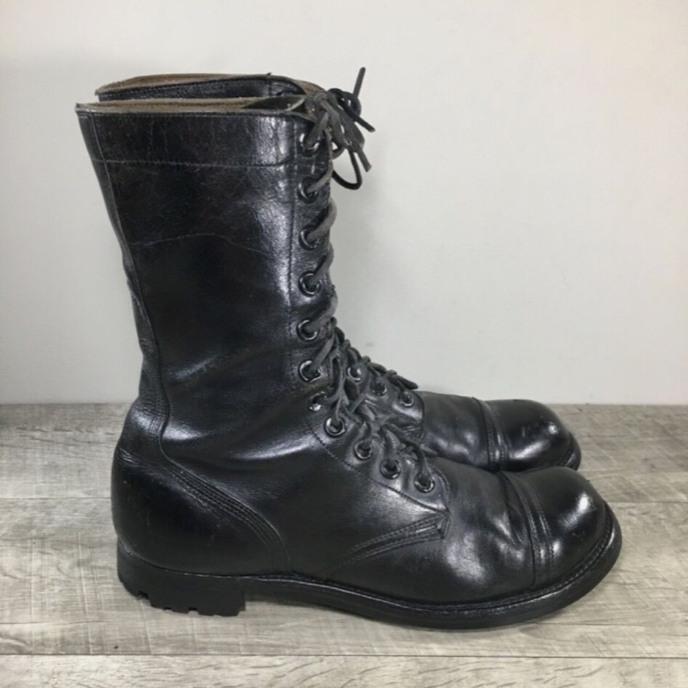 Vtg Vietnam Era Combat Boots 1967 USGI USMC ARMY Leather Cap Toe BFG Size 10.5